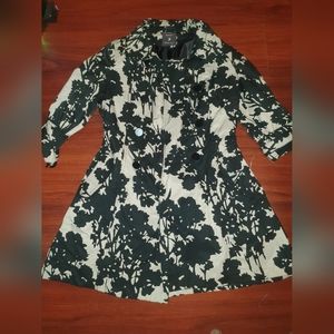 Forever Twentyone Trenchcoat B&W sz small